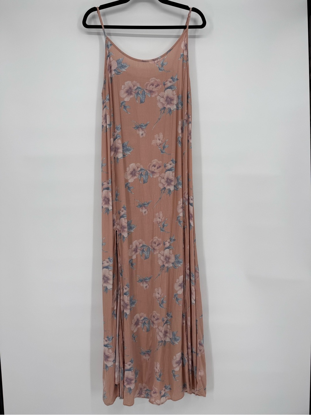 American Eagle Outfitters Dusty Blush Floral Slip Maxi Dress